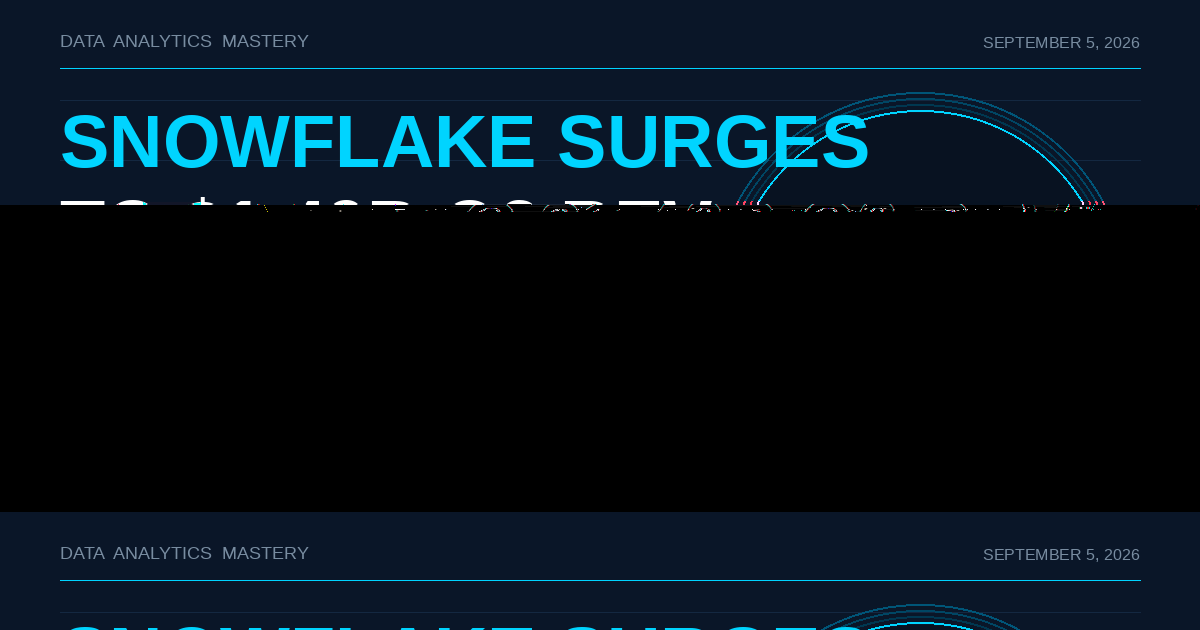 Data Analytics News: Snowflake Surges to $1.49B Revenue 1 Data Analytics News: Snowflake Surges to $1.49B Revenue